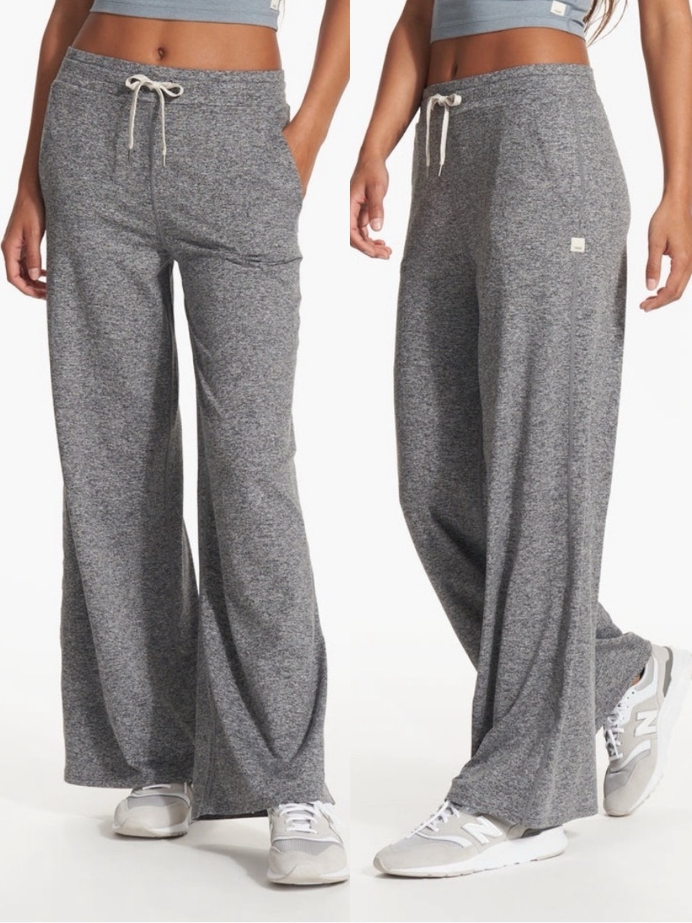 NWT Vuori Halo Essential Wideleg Pants Heather Grey